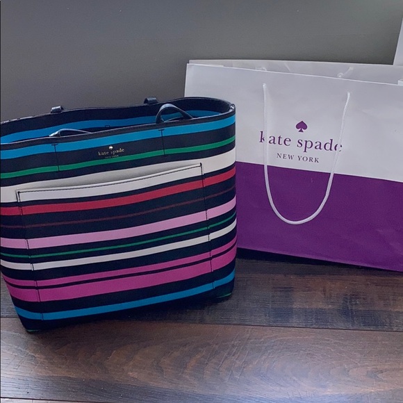 kate spade Handbags - Striped Kate spade bag!